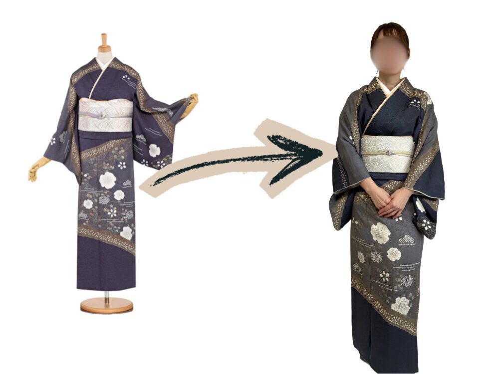 公式サイト画像と実際の着用した画像の比較
