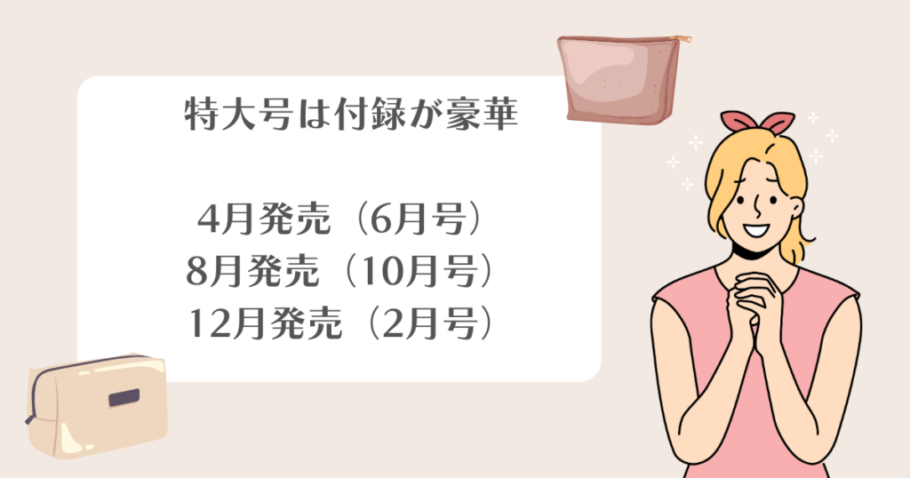 付録目当てなら年に3回の特大号がオススメ