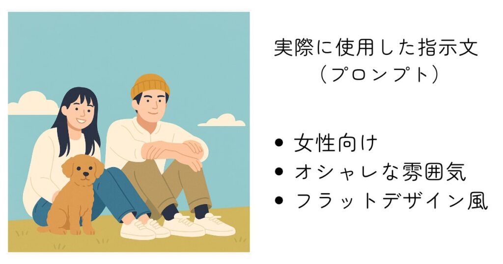 ポップテイストのプロンプト例